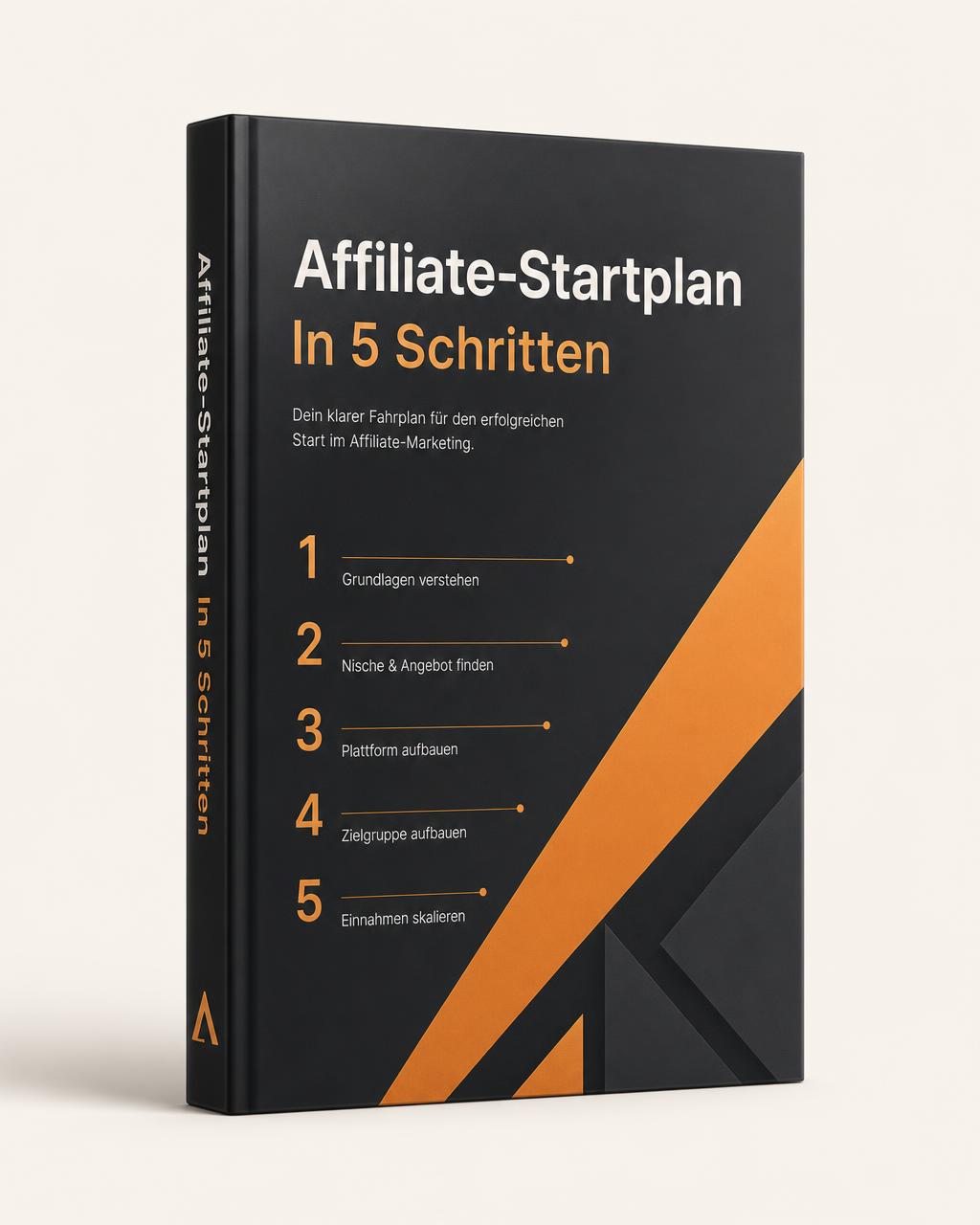 Cover des kostenlosen Leitfadens Affiliate-Startplan in 5 Schritten